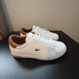 Lacoste White and Tan Sneaker